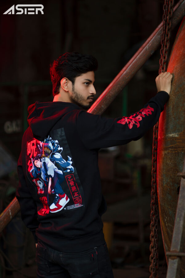 Anime Series : Yuta Jujutsu Stylish Black Hoodie