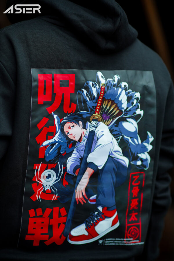 Anime Series : Yuta Jujutsu Stylish Black Hoodie - Image 2
