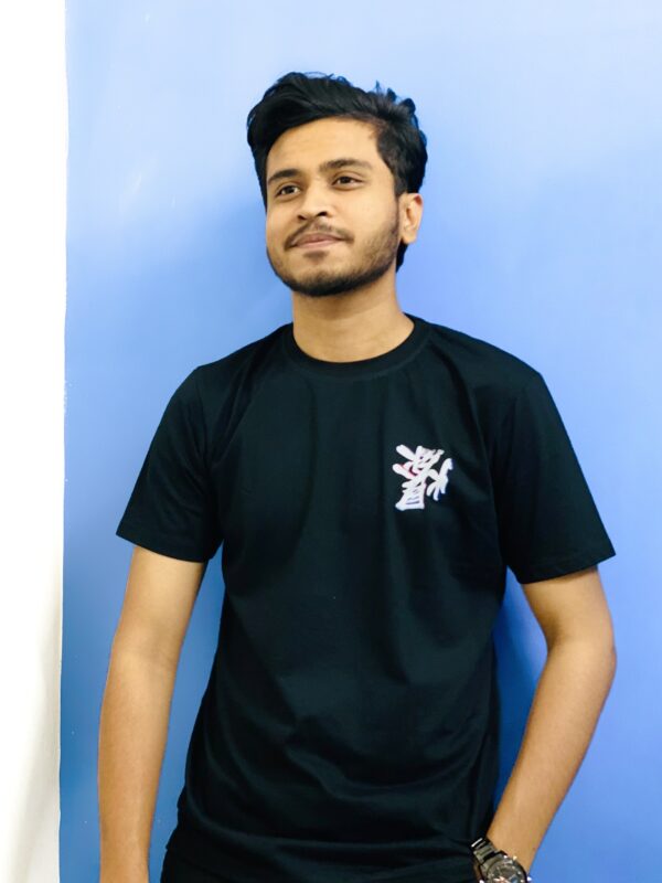 Gojo Print Half Sleeve Black T-Shirt
